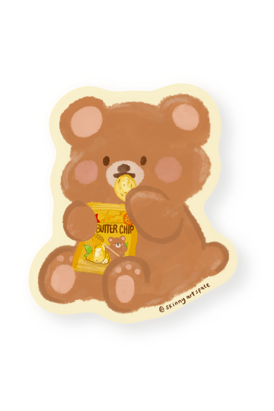 Always Hungry Teddy Sticker