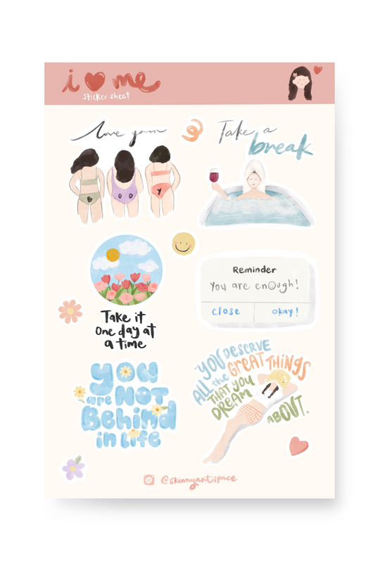 I Love Me Sticker Sheet