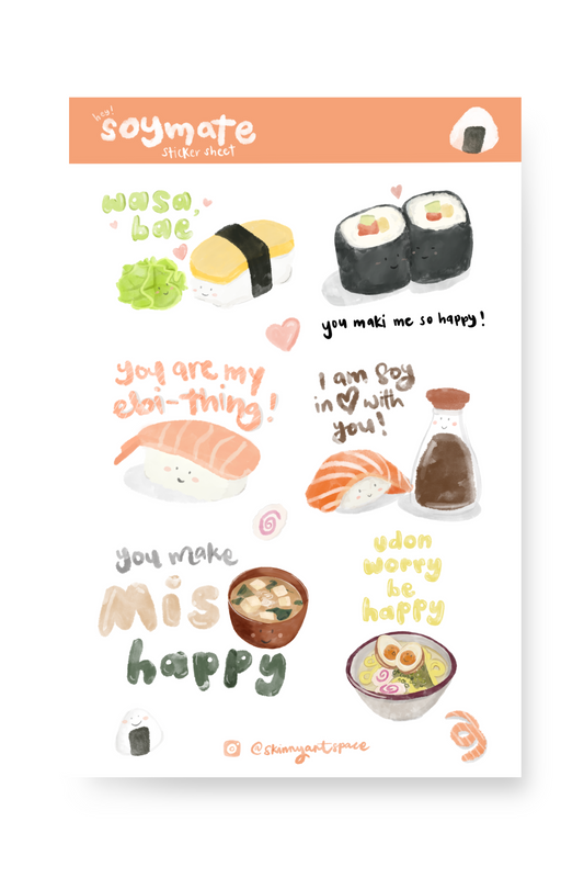 Hey! Soymate Sticker Sheet